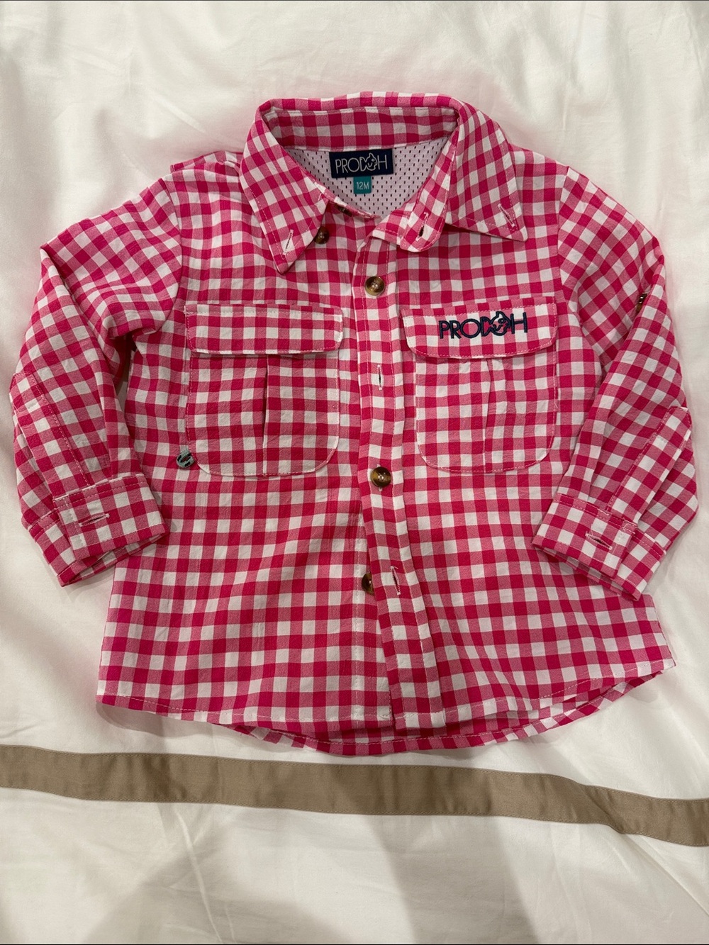 Girls Prodoh- Red & Pink Gingham Button-Down Shirt